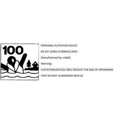 vidaXL Chaleco de ayuda de flotación 100 N 60-70 kg