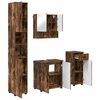 vidaXL Juego de muebles de ba&ntilde;o 4 uds. Roble ahumado 61 x 35 x 64 cm