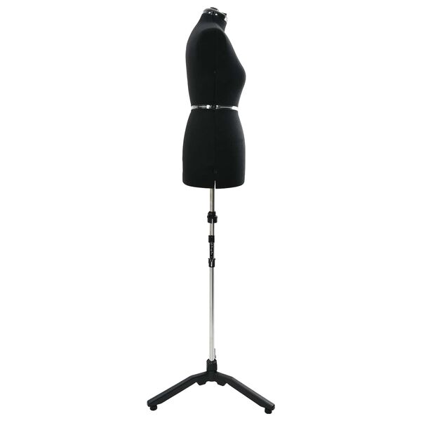 vidaXL Forma de vestido ajustable femenina Negro m Terciopelo