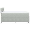 vidaXL Cama box spring con colch&oacute;n terciopelo gris claro 120x200 cm