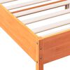 vidaXL Cama sin colch&oacute;n madera maciza de pino marr&oacute;n cera 140x190 cm