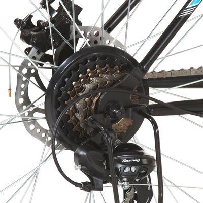 vidaXL Bicicleta montaña 21 velocidades 29 pulgadas rueda 48 cm negro