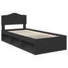 vidaXL Estructura de cama Negro 90 x 200 cm Madera de pino macizo