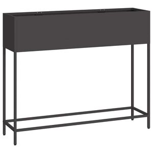 vidaXL Jardinera Elevada Negro 100 x 26 x 82 cm Acero