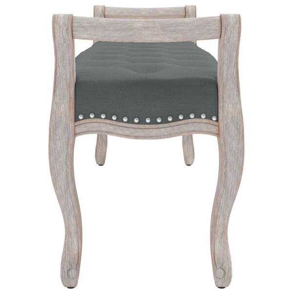 vidaXL Banco de tela gris oscuro 110x45x60 cm