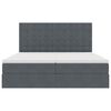 vidaXL Cama con tira de luces LED Gris oscuro 180 x 200 cm Terciopelo