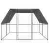 vidaXL Jaula gallinero de acero galvanizado 3x4x2 m