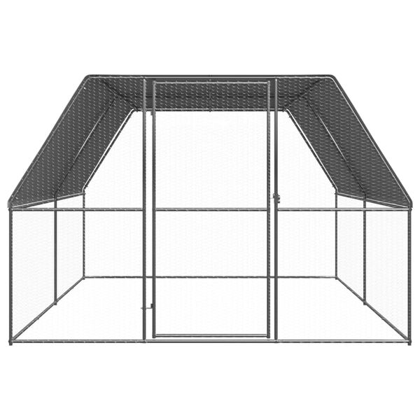 vidaXL Jaula gallinero de acero galvanizado 3x4x2 m