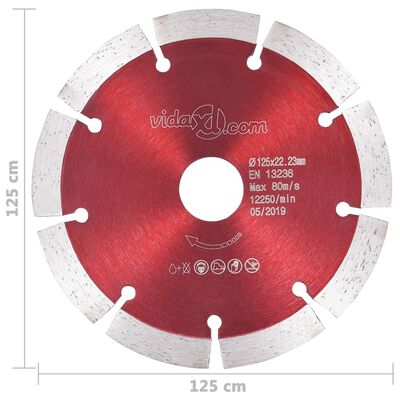 vidaXL Discos de corte de diamante 2 unidades acero 125 mm