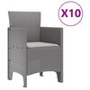 vidaXL Conjunto de Comedor de Jardín con cojín 11 pcs Gris claro