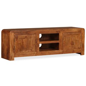 vidaXL Mueble de TV madera maciza acabado miel 120x30x40 cm
