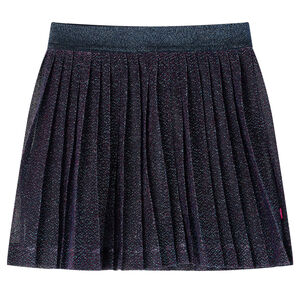 vidaXL Falda infantil con brillo azul marino 116
