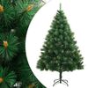 vidaXL &Aacute;rbol de Navidad artificial con bisagras y soporte 210 cm