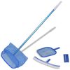 vidaXL Conjunto De Limpieza De Piscina - Cepillo 2 Recojehojas 1 Mango