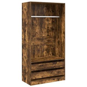 vidaXL Armario madera contrachapada color roble ahumado 100x50x200 cm