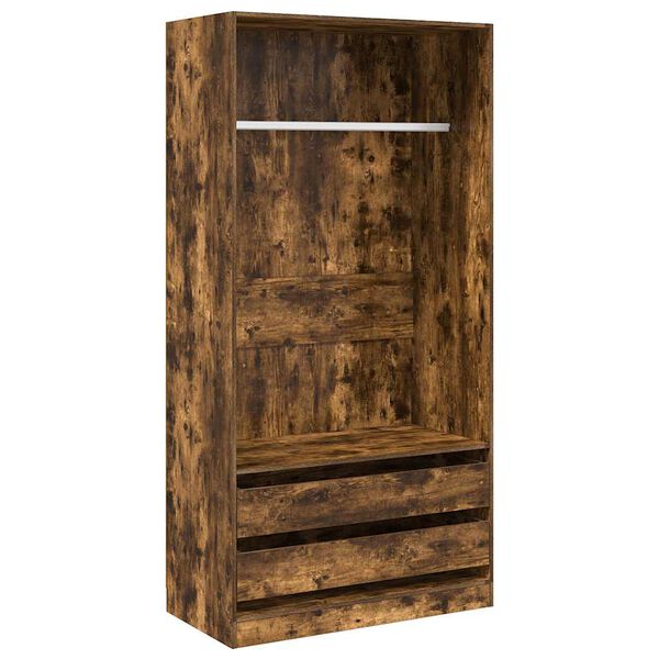 vidaXL Armario madera contrachapada color roble ahumado 100x50x200 cm