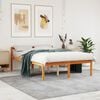 vidaXL Cama para mayores madera maciza de pino marr&oacute;n cera 120x190 cm