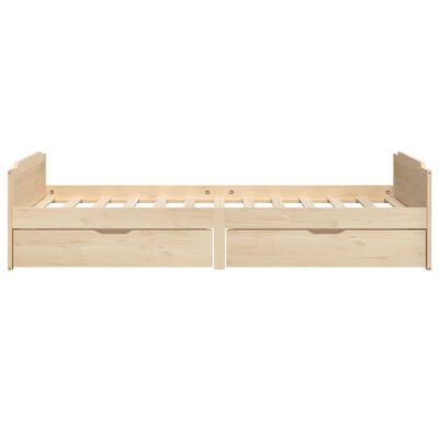 vidaXL Estructura de cama con cajones madera maciza de pino 90x200 cm