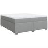 vidaXL Cama box spring con colch&oacute;n tela gris claro 180x200 cm