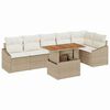 vidaXL Conjunto de sof&aacute;s de jard&iacute;n 7 uds. Beige y Crema