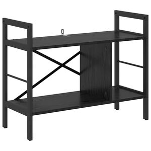 vidaXL Estante de libros 3 niveles 75 x 30 x 58,5 cm Roble Negro