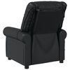 vidaXL Sillón reclinable de cuero sintético negro brillante