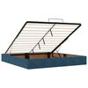 vidaXL Cama otomana con colchones y luces LED azul oscuro 200x200 cm