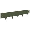 vidaXL Borde de C&eacute;sped 20 uds. 100 x 20 cm Acero Verde oliva