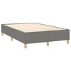 vidaXL Cama box spring con colch&oacute;n y LED tela gris oscuro 120x200 cm