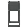 vidaXL Jardinera 2 unidades madera maciza de pino gris 40x40x81 cm