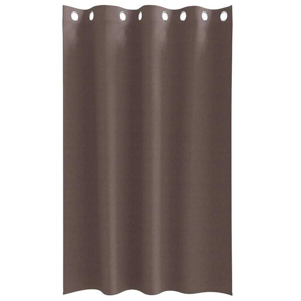 vidaXL Cortinas Opacas con Anillas 2 pcs Marr&oacute;n Oscuro 175 x 140 cm