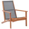 vidaXL Silla de jard&iacute;n madera maciza de eucalipto y textilene gris