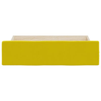 vidaXL Cajones de cama 2 uds madera ingeniería y terciopelo amarillo