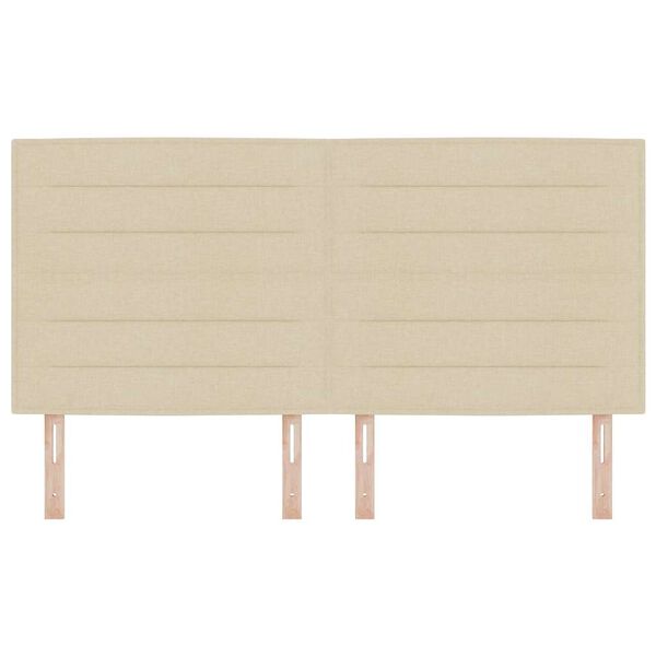 vidaXL Cabecero con cabecera Crema 180 cm Cuero sint&eacute;tico