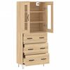 vidaXL Aparador alto madera contrachapada color roble 69,5x34x180 cm
