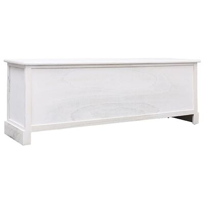 vidaXL Mueble para TV madera paulownia blanco envejecido 108x30x40 cm