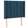 vidaXL Cabecero con LED de terciopelo azul oscuro 83x16x118/128 cm