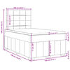 vidaXL Cama box spring con colch&oacute;n tela gris oscuro 120x190 cm