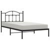vidaXL Estructura cama sin colchón con cabecero metal negro 107x203 cm