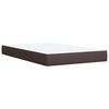 vidaXL Cama box spring con colchón tela marrón oscuro 120x190 cm