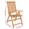 vidaXL Set de comedor de jardín 7 piezas madera maciza de acacia