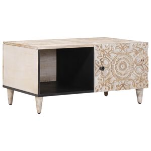 vidaXL Mesa de Caf&eacute; 80 x 50 x 40 cm Madera de mango maciza