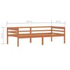 vidaXL Estructura cama sin colchón madera pino marrón miel 90x200 cm