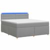 vidaXL Cama box spring con colch&oacute;n Gris Claro 160 x 200 cm Tela