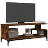 vidaXL Mueble de TV madera de ingeniería y acero negro 102x40x41 cm