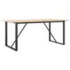 vidaXL Mesa de comedor marco O madera maciza pino y acero 180x90x75cm