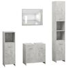 vidaXL Juego muebles de ba&ntilde;o 4 piezas madera ingenier&iacute;a gris hormig&oacute;n