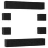 vidaXL Conjunto de mueble de TV 10 uds. Roble Negro