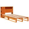 vidaXL Cama con estanter&iacute;a sin colch&oacute;n madera maciza marr&oacute;n 75x190 cm