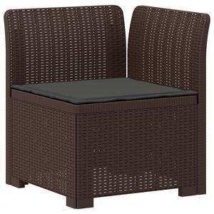 vidaXL Sill&oacute;n Individual de Jard&iacute;n con Coj&iacute;n Apariencia de Ratan PP